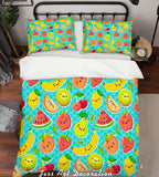 3D Color Fruits Pattern Quilt Cover Set Bedding Set Pillowcases  81- Jess Art Decoration