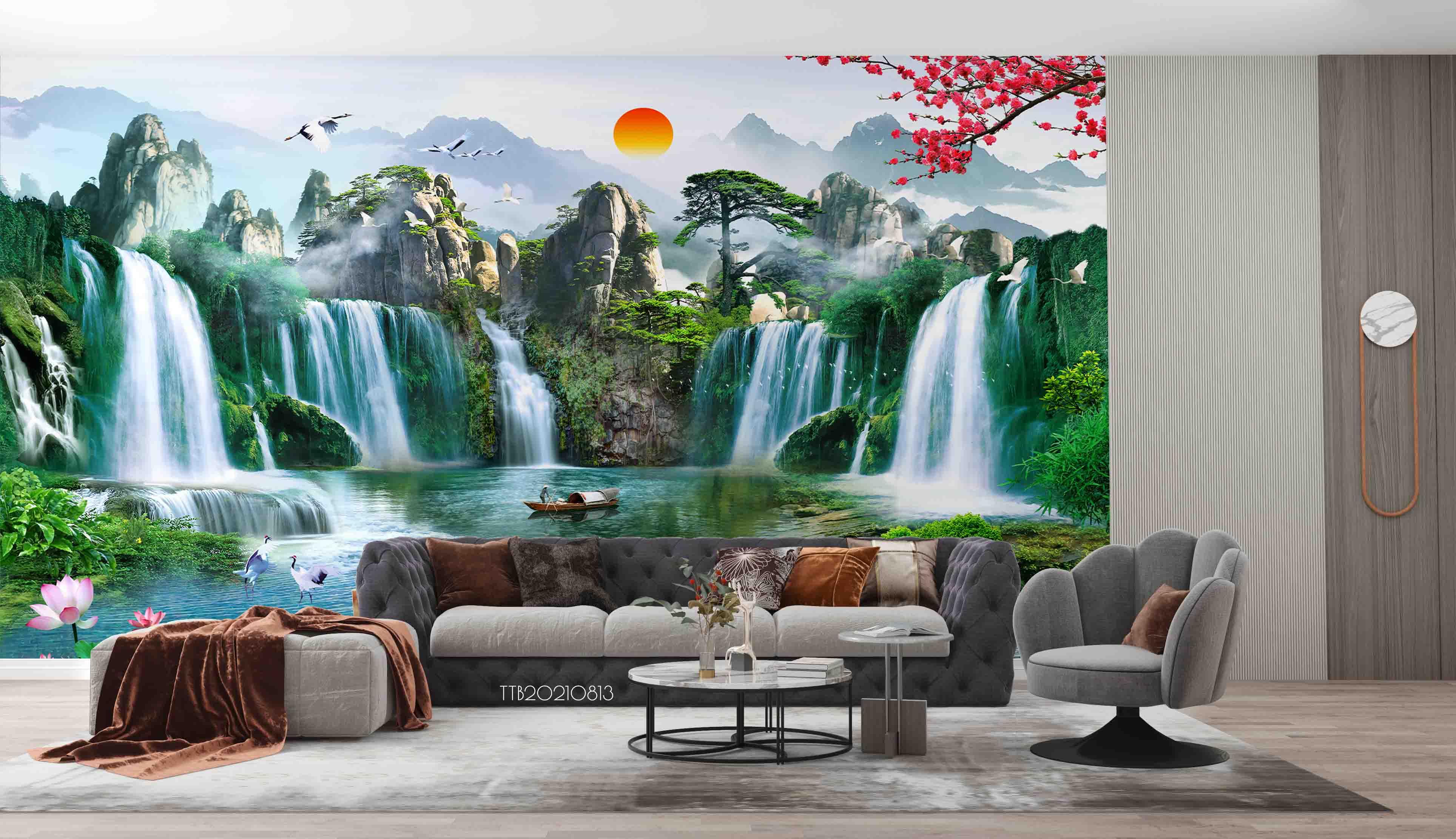 3D Chinese Style Landscape Scenery Wall Mural Wallpaper SWW5138- Jess Art Decoration