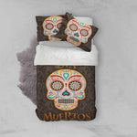 3D Colored Skull Quilt Cover Set Bedding Set Pillowcases 69- Jess Art Decoration
