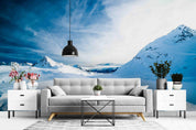 3D Blue Sky Snow Mountain Wall Mural Wallpaper 86- Jess Art Decoration