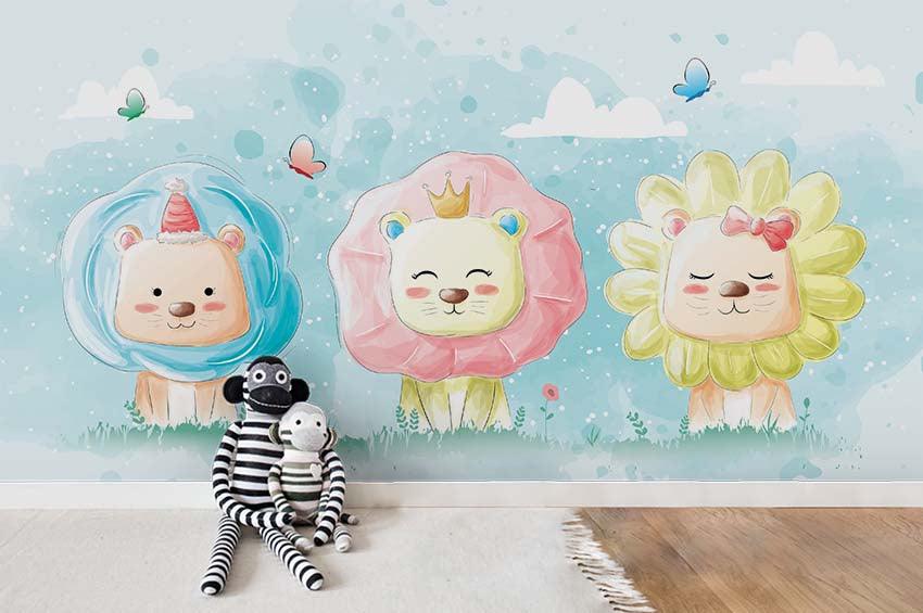 3D Cartoon Animal Sea Wall Mural Wallpaper 106- Jess Art Decoration