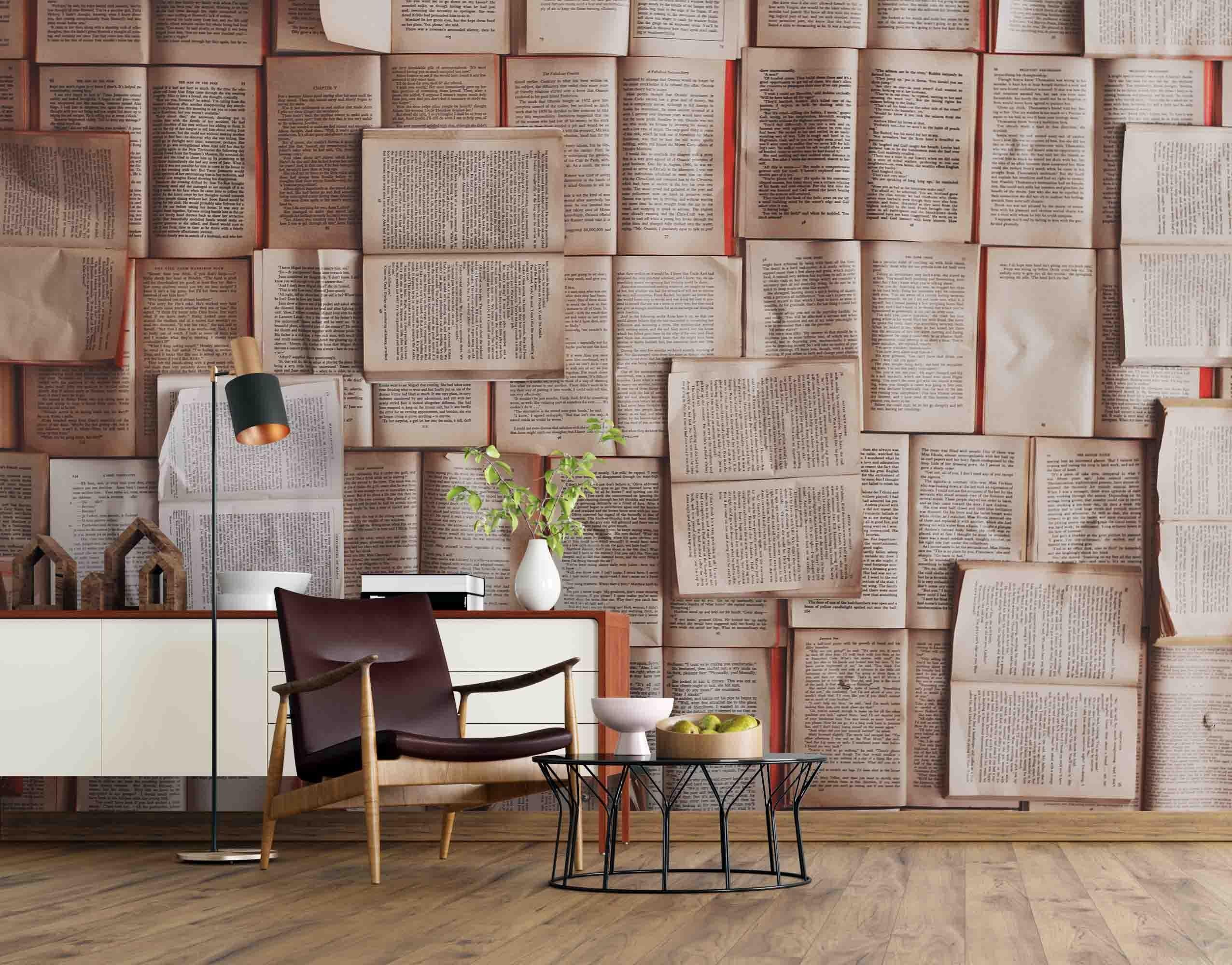 3D Book Paper Pattern Wall Mural Wallpaper sww 116- Jess Art Decoration