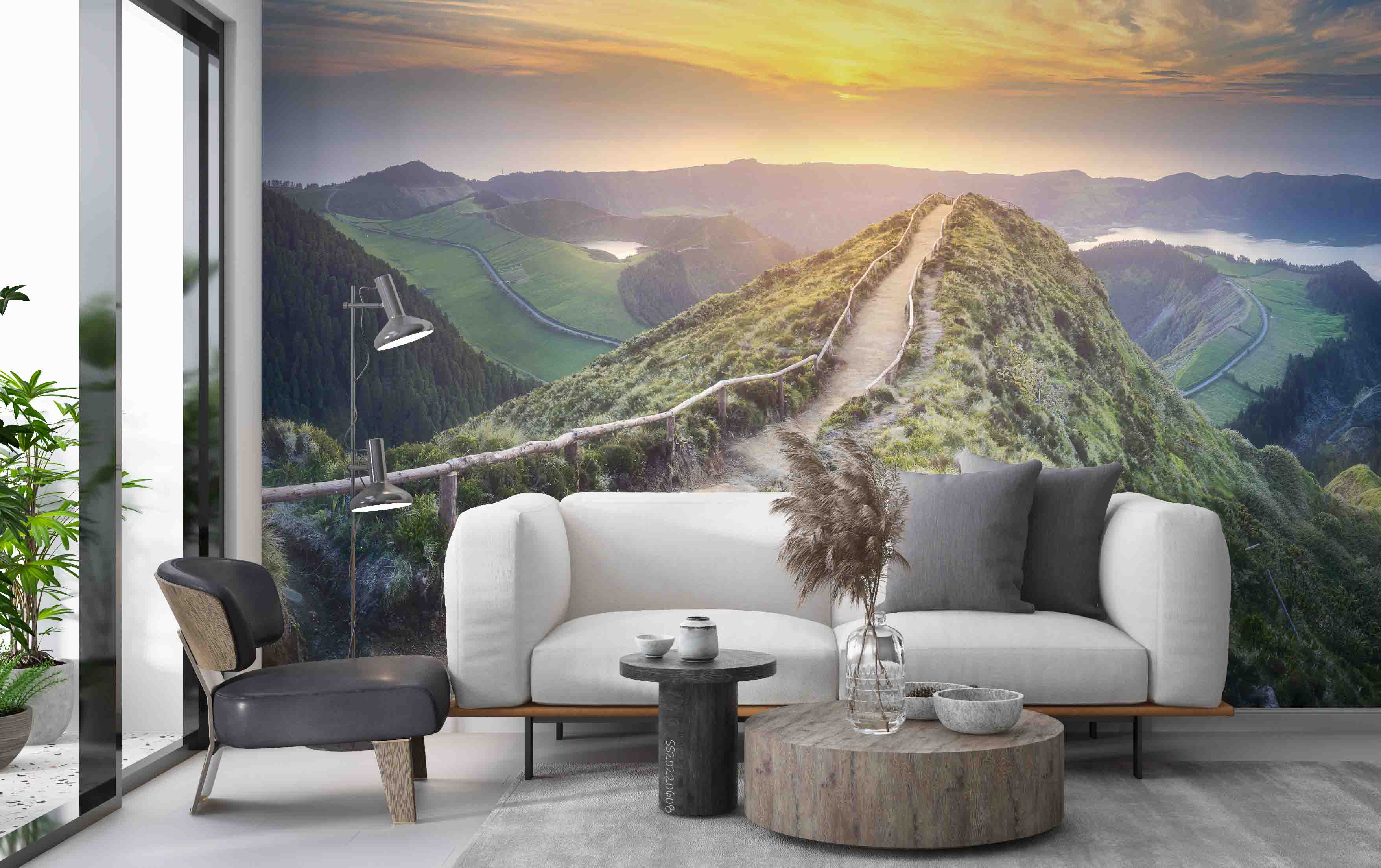3D Mountains Path Green Plant Scenery Wall Mural Wallpaper GD 539- Jess Art Decoration