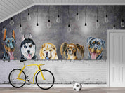 3D Puppy Pattern Wall Mural Wallpaper GD 2720- Jess Art Decoration