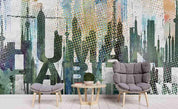 3D Hand Drawn City Building Wall Mural Wallpaper LQH 109- Jess Art Decoration