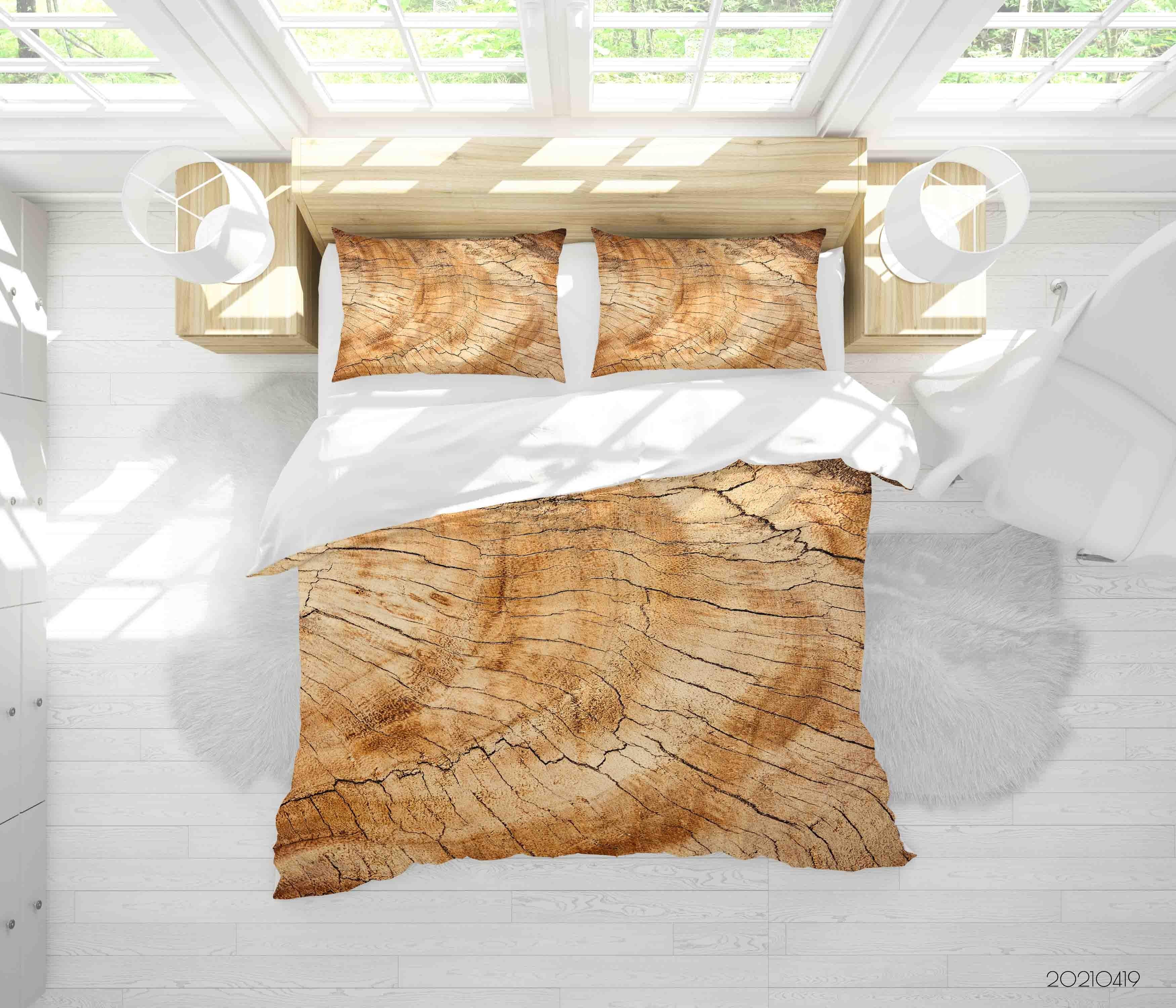 3D Wood Texture Quilt Cover Set Bedding Set Duvet Cover Pillowcases 196- Jess Art Decoration