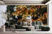 3D Autumn Yellow Leaf Photo Background Wall Mural Wallpaper SWW849- Jess Art Decoration