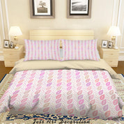 3D Pink Leaves Quilt Cover Set Bedding Set Duvet Cover Pillowcases SF08- Jess Art Decoration