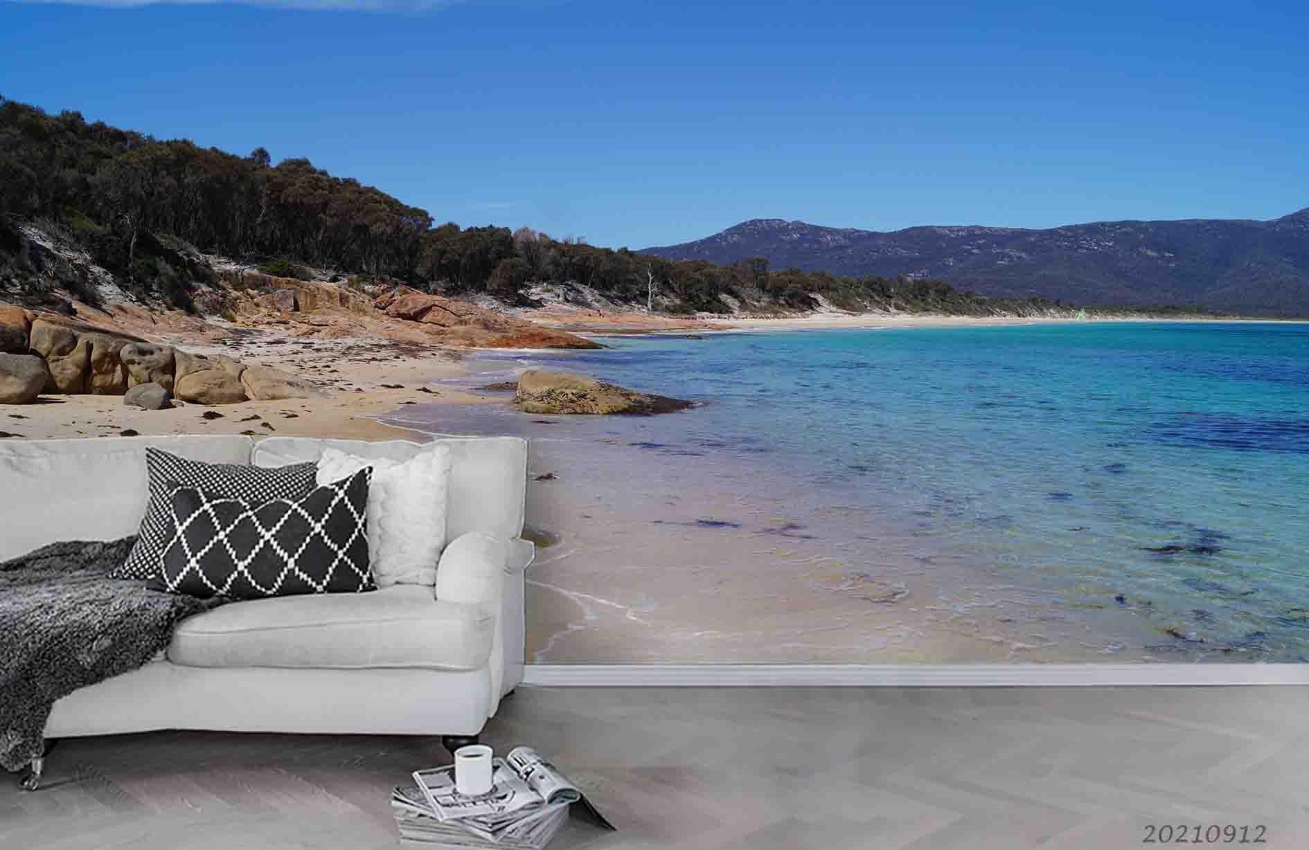 3D Forest Sea Beach Landscape Wall Mural Wallpaper LQH 347- Jess Art Decoration