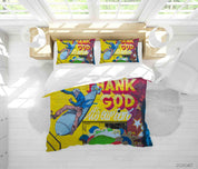 3D Abstract Colored Street Graffiti Quilt Cover Set Bedding Set Duvet Cover Pillowcases 151- Jess Art Decoration
