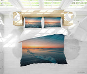 3D Landscape Sunset Beach Ocean Quilt Cover Set Bedding Set Duvet Cover Pillowcases LXL- Jess Art Decoration