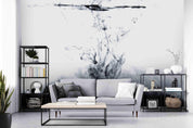 3D Black Streamy Ink Wall Mural Wallpaper LXL 48- Jess Art Decoration