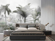 3D Tropical Plant Palm Tree Leaf Misty Wall Mural Wallpaper GD 857- Jess Art Decoration