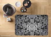 3D Skull Bomb Background Graffiti Non-Slip Rug Mat A097 LQH- Jess Art Decoration
