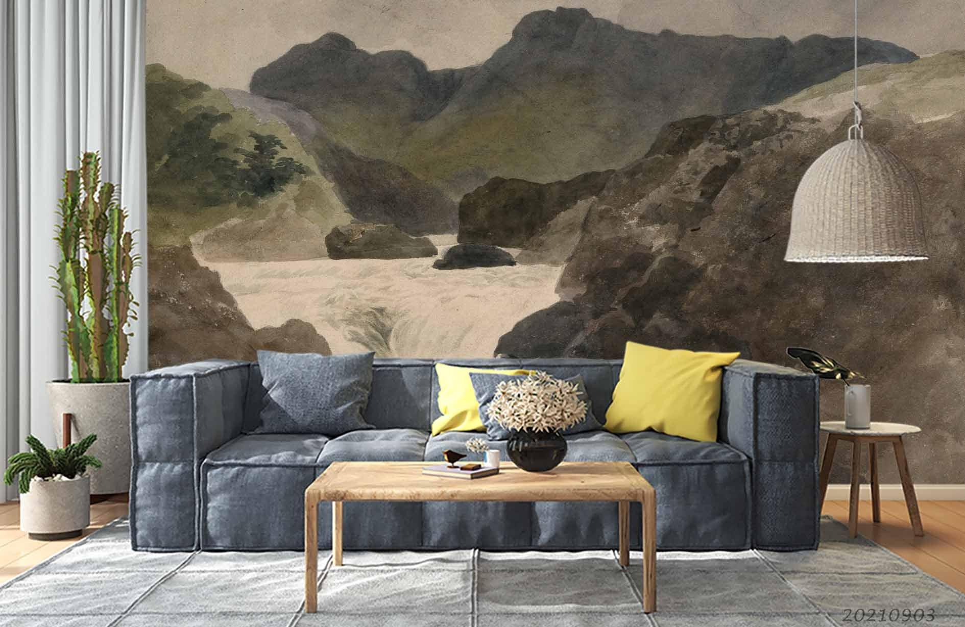 3D Nature Landscape Oil Painting Wall Mural Wallpaper LQH 116- Jess Art Decoration