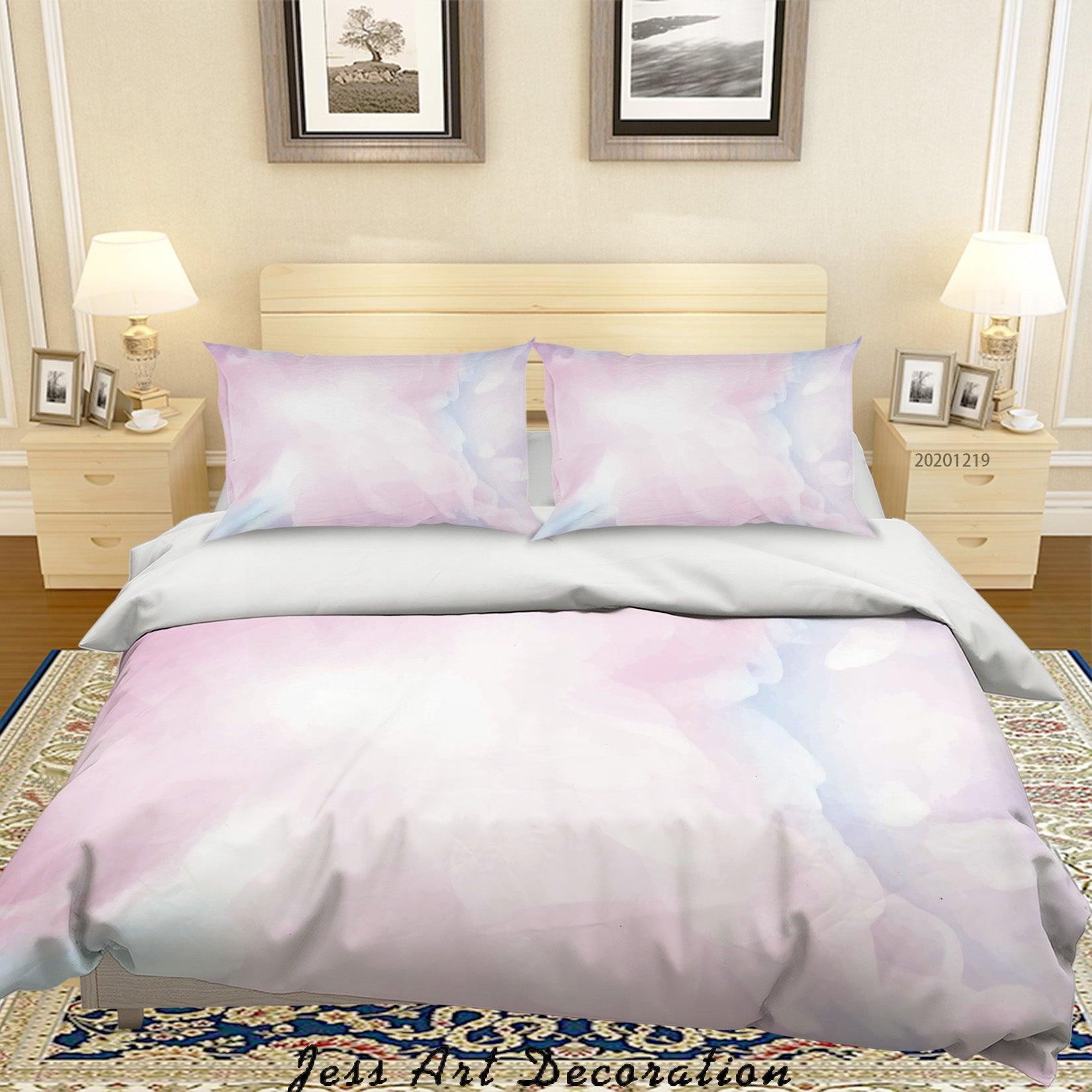 3D Watercolor Pink Quilt Cover Set Bedding Set Duvet Cover Pillowcases 20- Jess Art Decoration