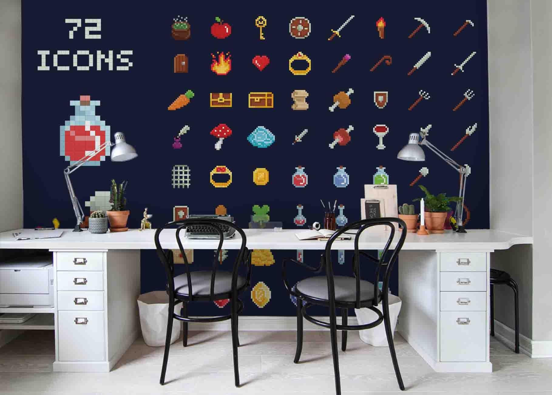 3D Game Icons Wall Mural Wallpaper 68- Jess Art Decoration