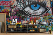 3D Graffiti Eye Wall Mural Wallpaper 244- Jess Art Decoration