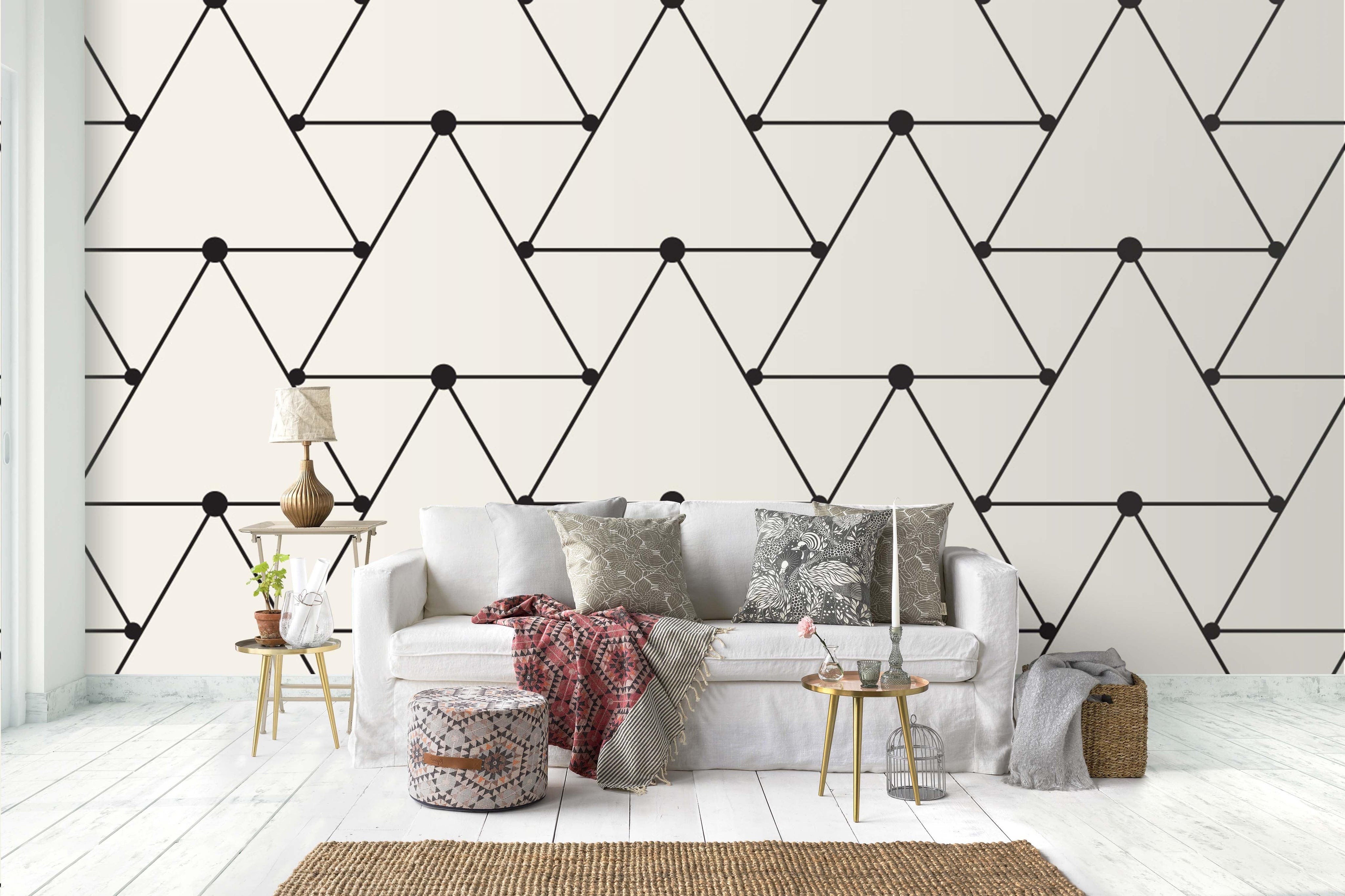 3D White Triangle Wall Mural Wallpaper 117- Jess Art Decoration