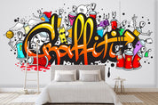 3D Cartoon Abstract Graffiti Wall Mural Wallpaper 31- Jess Art Decoration