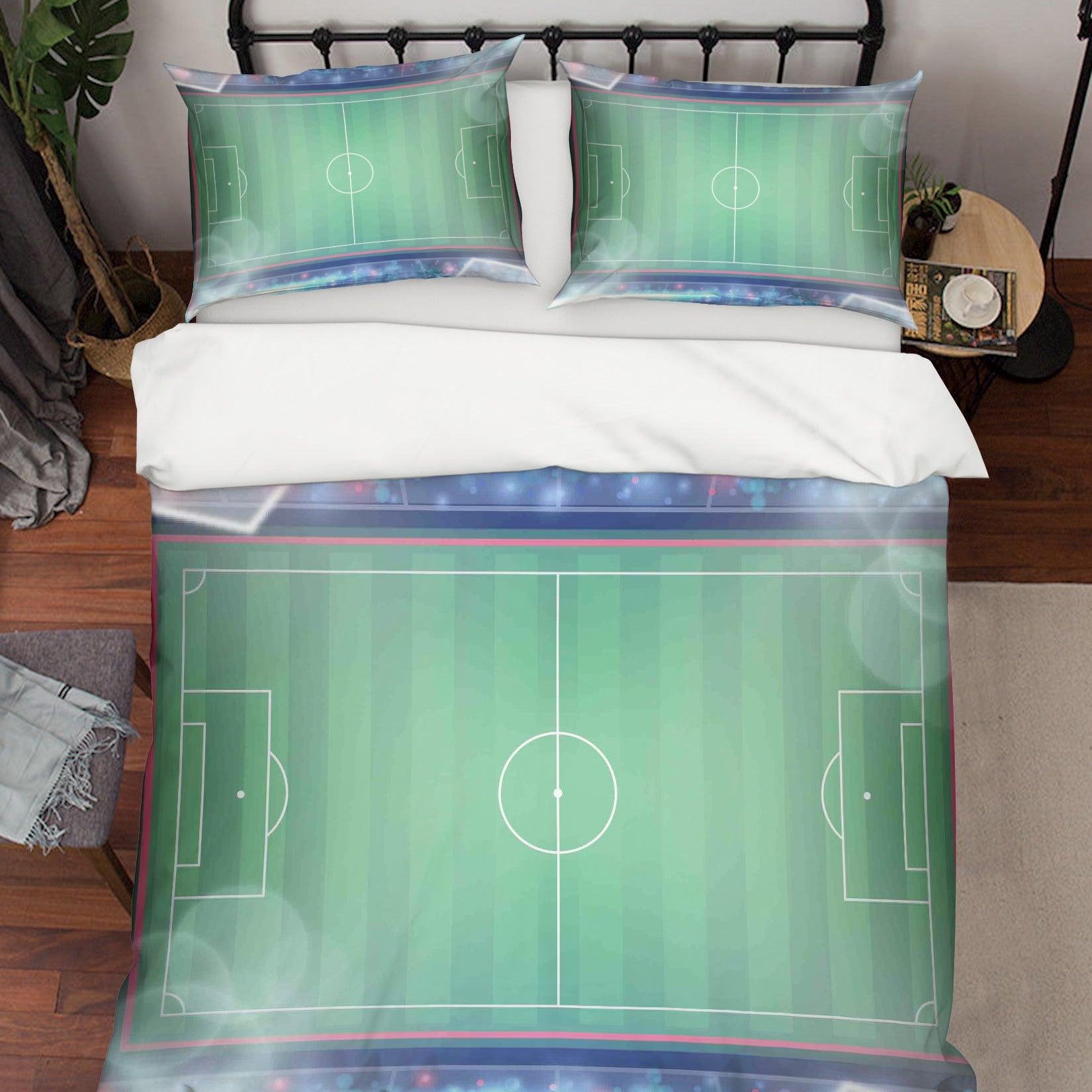 3D Football Field Quilt Cover Set Bedding Set Pillowcases 77- Jess Art Decoration
