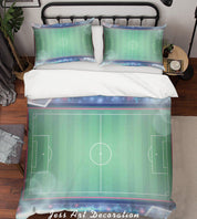 3D Football Field Quilt Cover Set Bedding Set Pillowcases 77- Jess Art Decoration