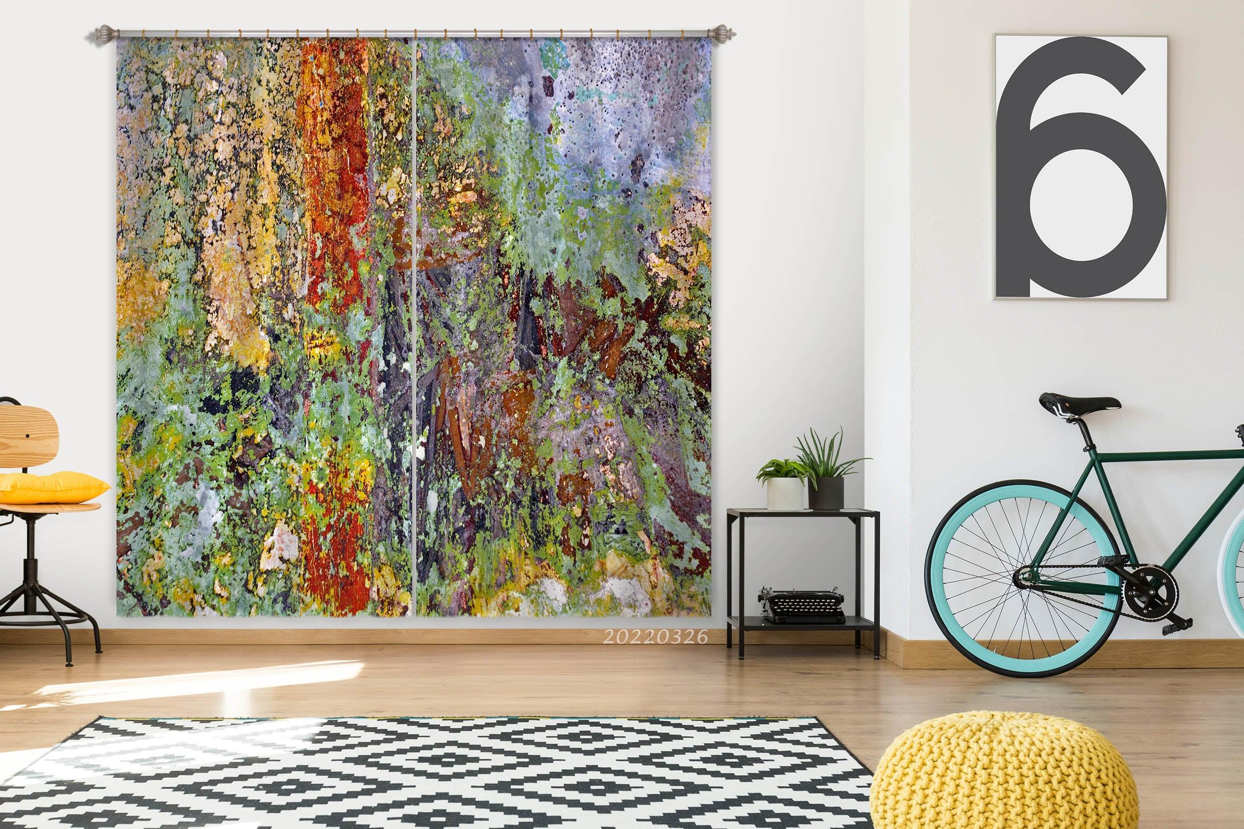 3D Abstract Architecture Structure Texture Curtains and Drapes GD 2915- Jess Art Decoration