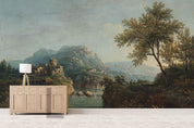 3D building river mountains forest painting wall mural wallpaper 71- Jess Art Decoration