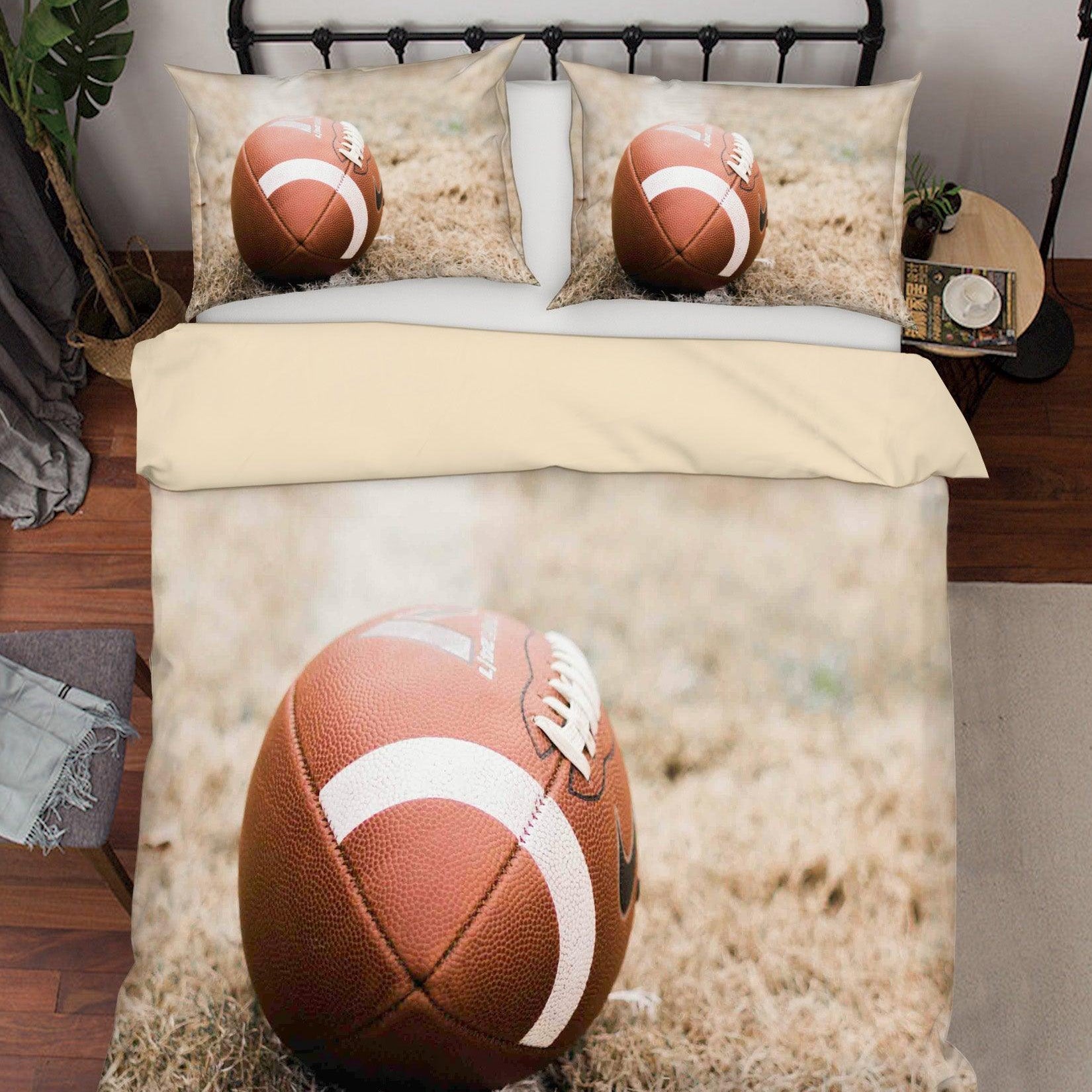 3D Rugby Pattern Quilt Cover Set Bedding Set Duvet Cover Pillowcases A149 LQH- Jess Art Decoration