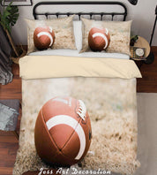 3D Rugby Pattern Quilt Cover Set Bedding Set Duvet Cover Pillowcases A149 LQH- Jess Art Decoration