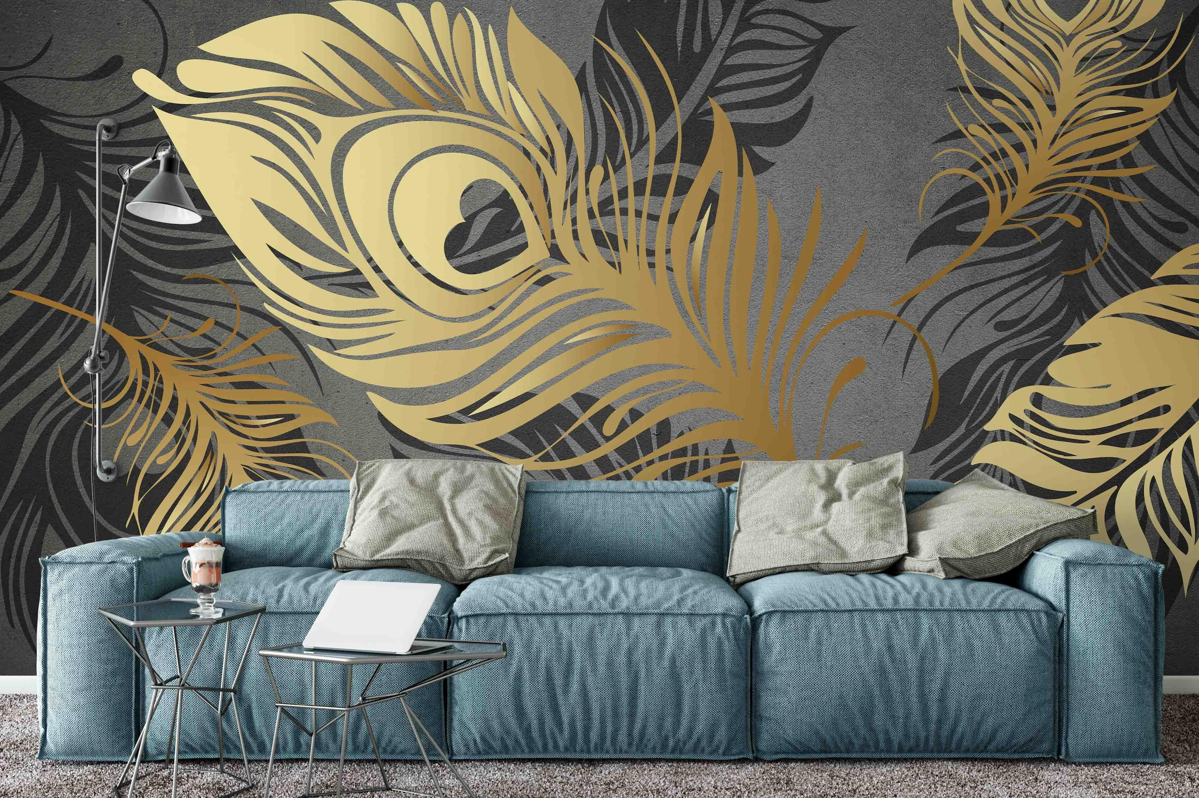 3D Feather Wall Mural Wallpaper 101- Jess Art Decoration