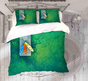 3D Green Sea Trestle Surfboard Quilt Cover Set Bedding Set Duvet Cover Pillowcases 99- Jess Art Decoration