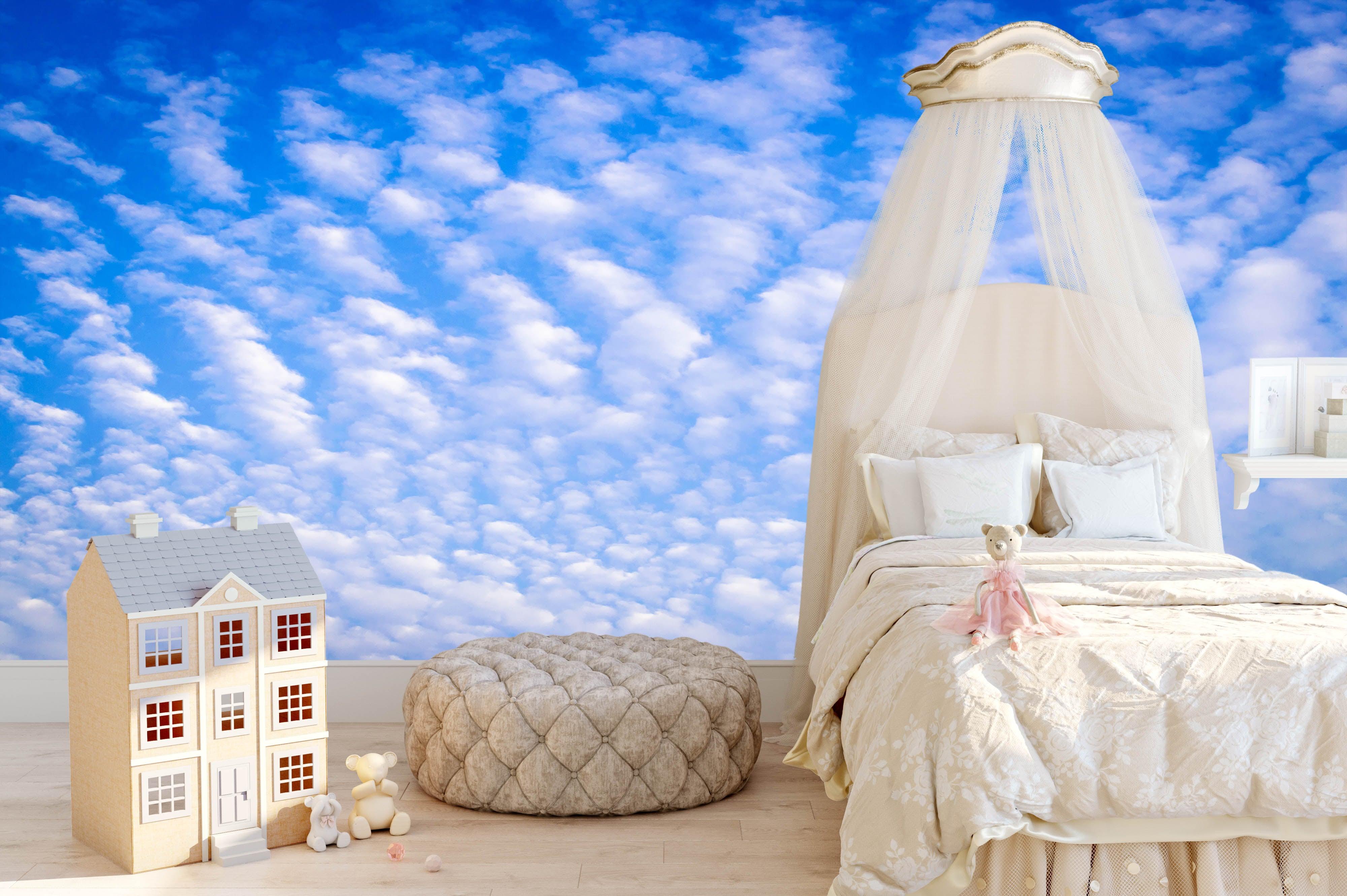 3D Blue Sky White Cloud Wall Mural Wallpaper 106- Jess Art Decoration