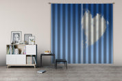 3D Abstract Sky Love Heart Clouds Curtains and Drapes LLL 214- Jess Art Decoration