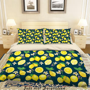 3D Yellow Lemon Quilt Cover Set Bedding Set Duvet Cover Pillowcases A350 LQH- Jess Art Decoration