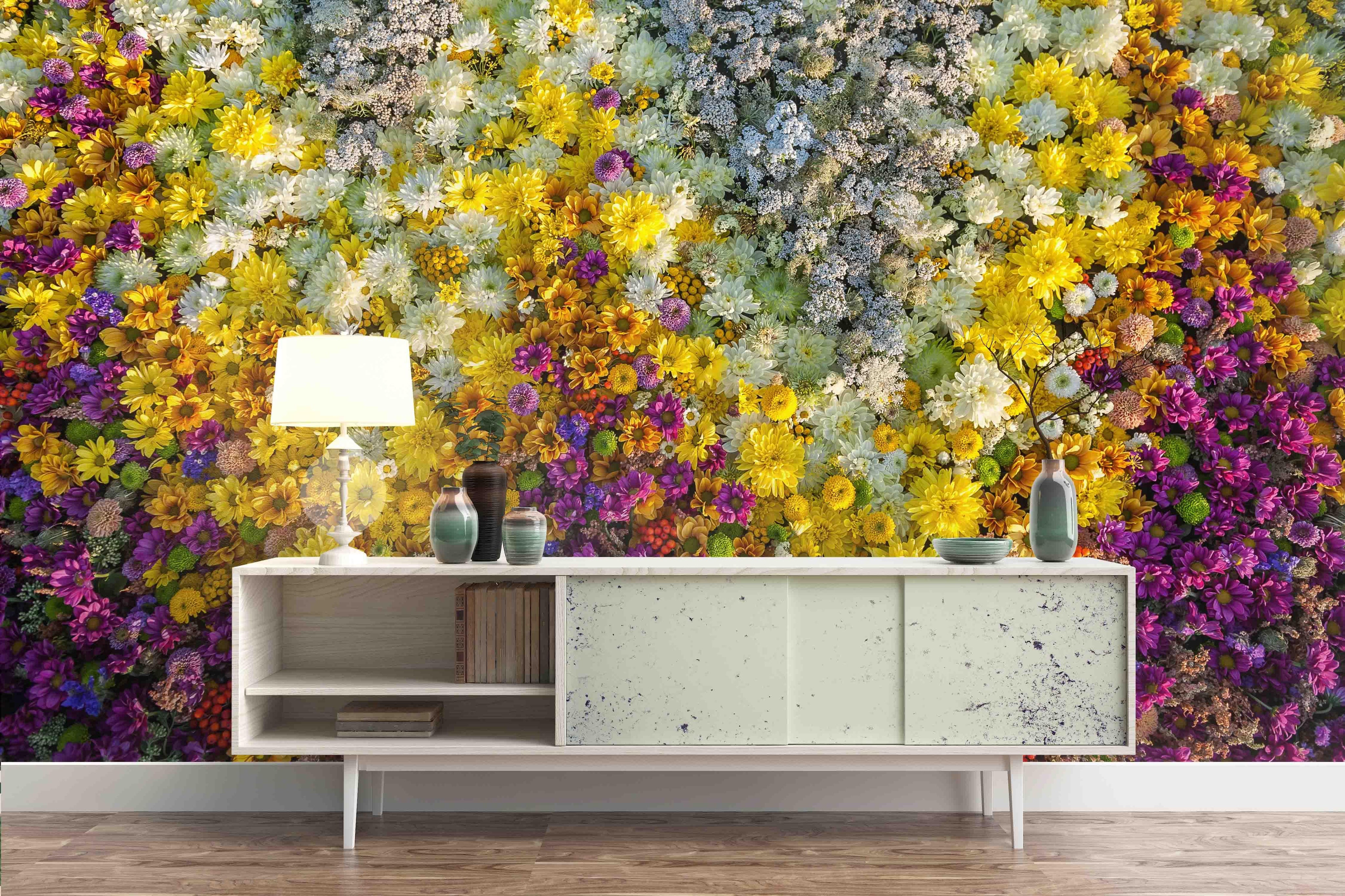 3D Colorful Flowers Wall Mural Wallpaper 12- Jess Art Decoration