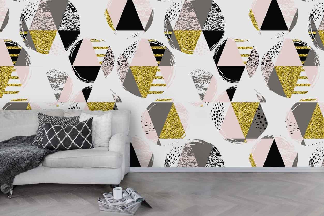 3D Triangle Circle Texture Wall Mural Wallpaper 27- Jess Art Decoration