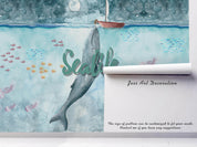 3D shark jellyfish ferry fish wall mural wallpaper 35- Jess Art Decoration