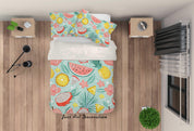 3D Cartoon Fruit Quilt Cover Set Bedding Set Pillowcases 7- Jess Art Decoration