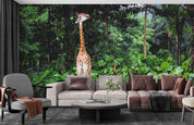 3D  Forest Giraffe Wall Mural Wallpaper SWW1696- Jess Art Decoration