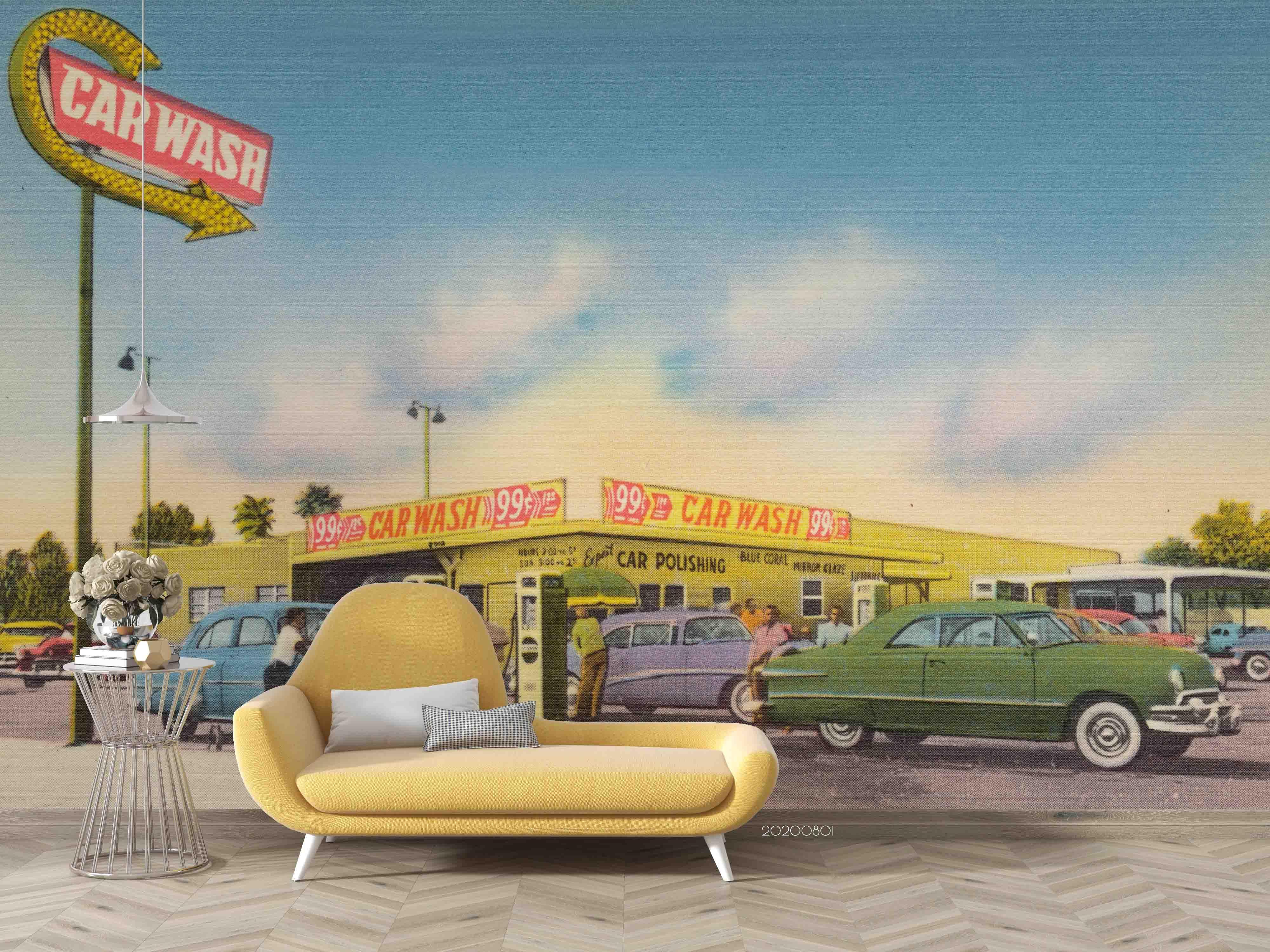 3D Petrol Station Wall Mural Wallpaper SF15- Jess Art Decoration