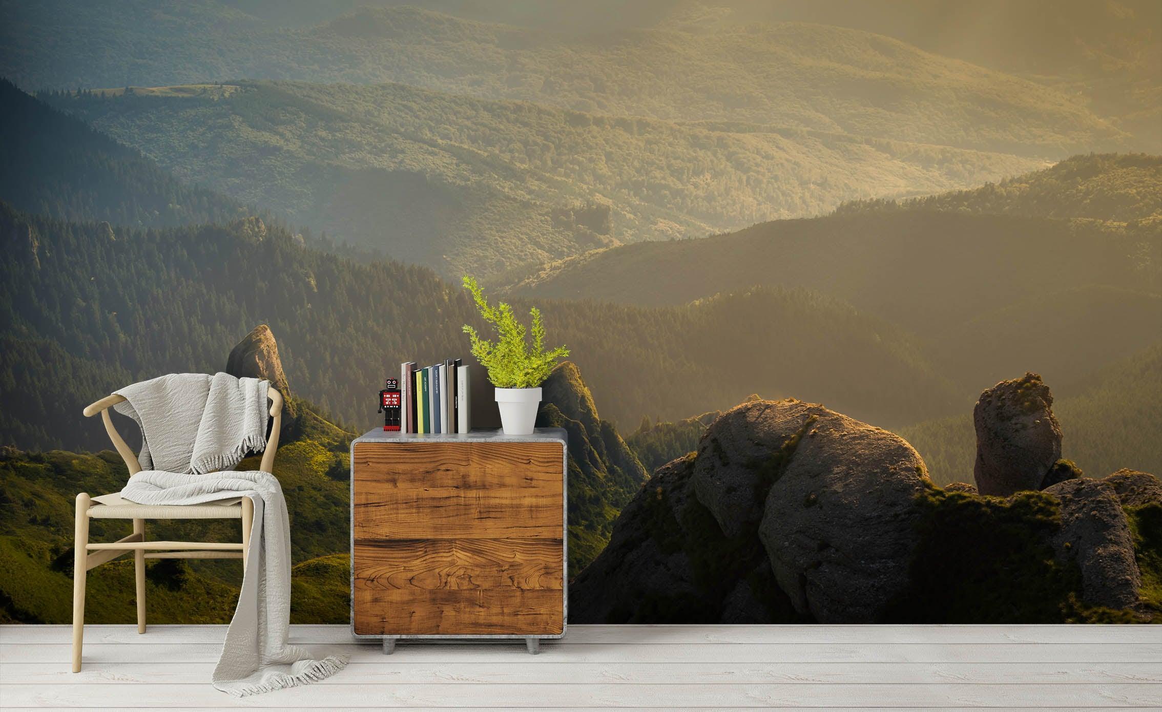 3D Mountain Forest Wall Mural Wallpaper 48- Jess Art Decoration