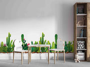 3D Watercolor Cactus Green Floral Wall Mural Wallpaper GD 4629- Jess Art Decoration