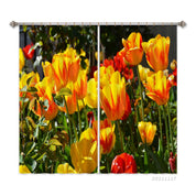 3D Yellow Tulip Flower Curtains and Drapes LQH 230- Jess Art Decoration