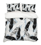 3D White Black Feathers Quilt Cover Set Bedding Set Pillowcases 06- Jess Art Decoration