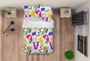 3D Abstract Color Pattern Quilt Cover Set Bedding Set Duvet Cover Pillowcases 30- Jess Art Decoration