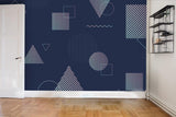 3D Geometric Wavy Circle Square Triangle Wall Mural Wallpaper 75- Jess Art Decoration