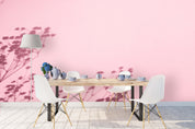 3D Pink Background Tree Shadow Wall Mural Wallpaper 46- Jess Art Decoration