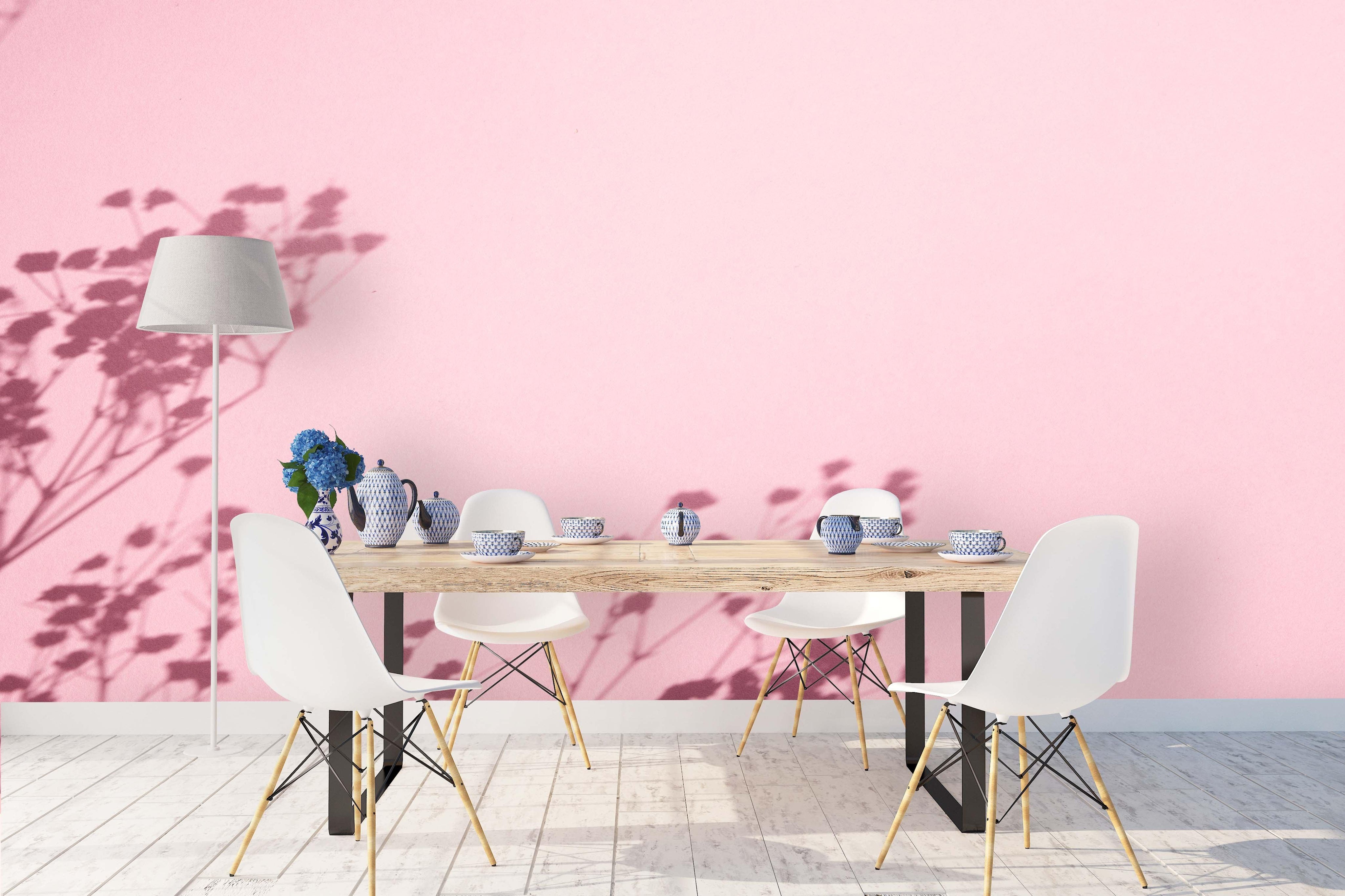 3D Pink Background Tree Shadow Wall Mural Wallpaper 46- Jess Art Decoration