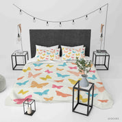 3D Colorful Butterflies Background Quilt Cover Set Bedding Set Duvet Cover Pillowcases WJ 3420- Jess Art Decoration